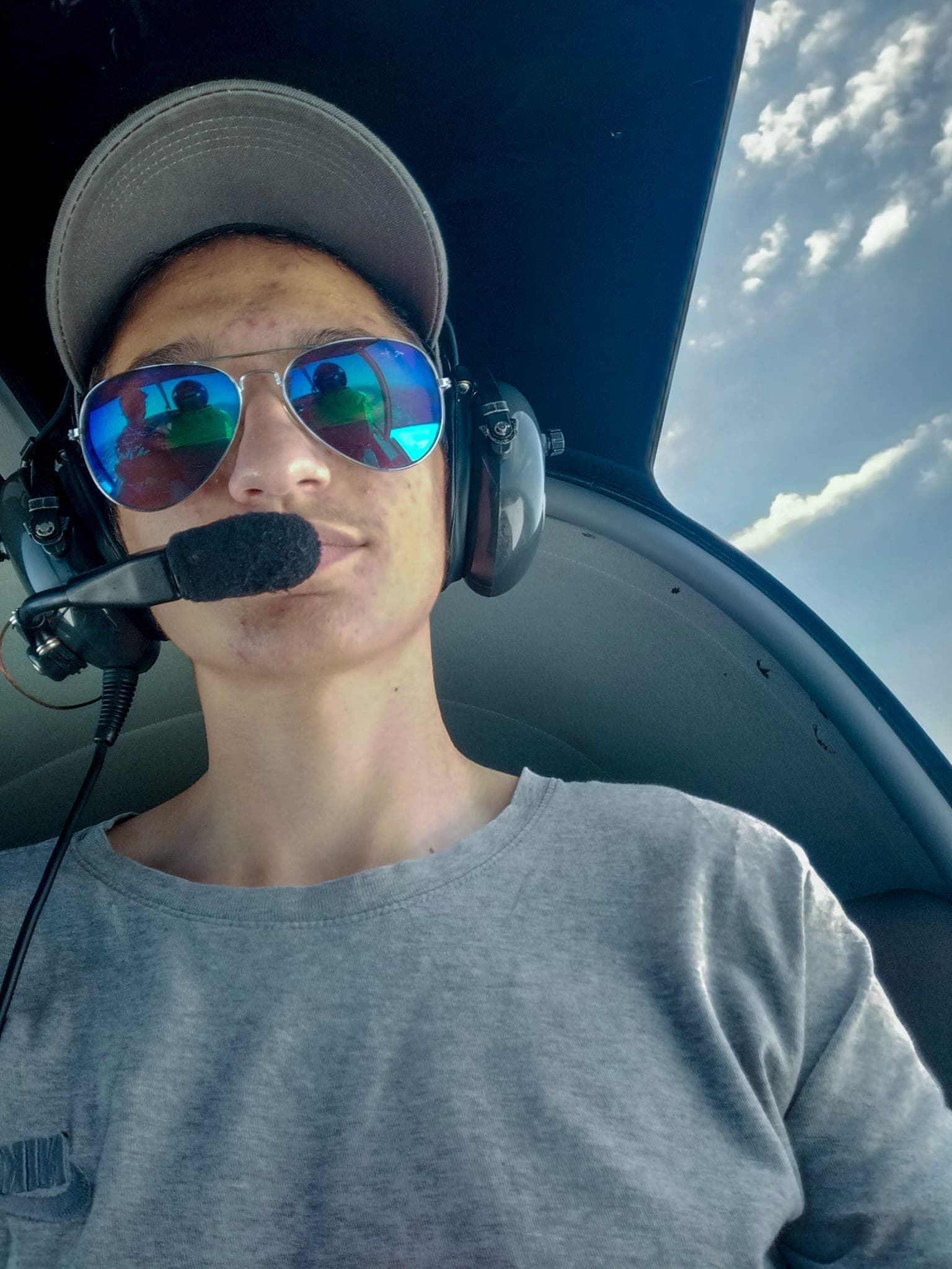 Selfie en avion